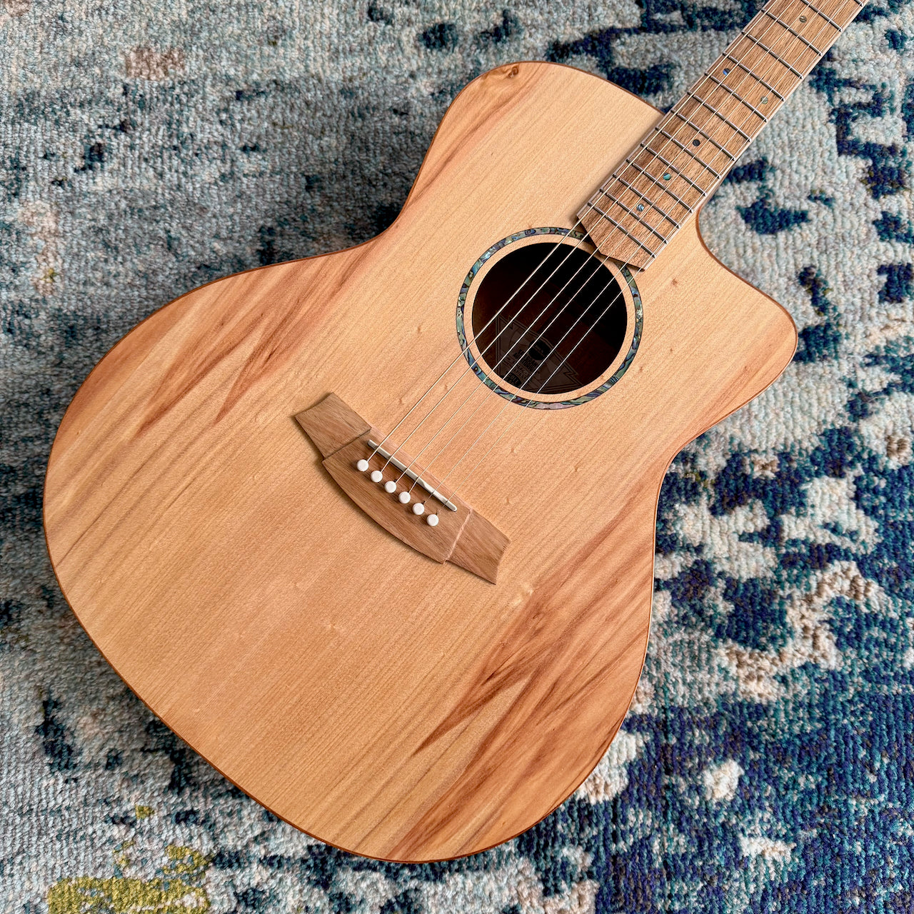 Cole Clark Studio AN1EC Grand Auditorium Acoustic-Electric Guitar, Bunya Maple, SN2506 [NAMM Showcase]