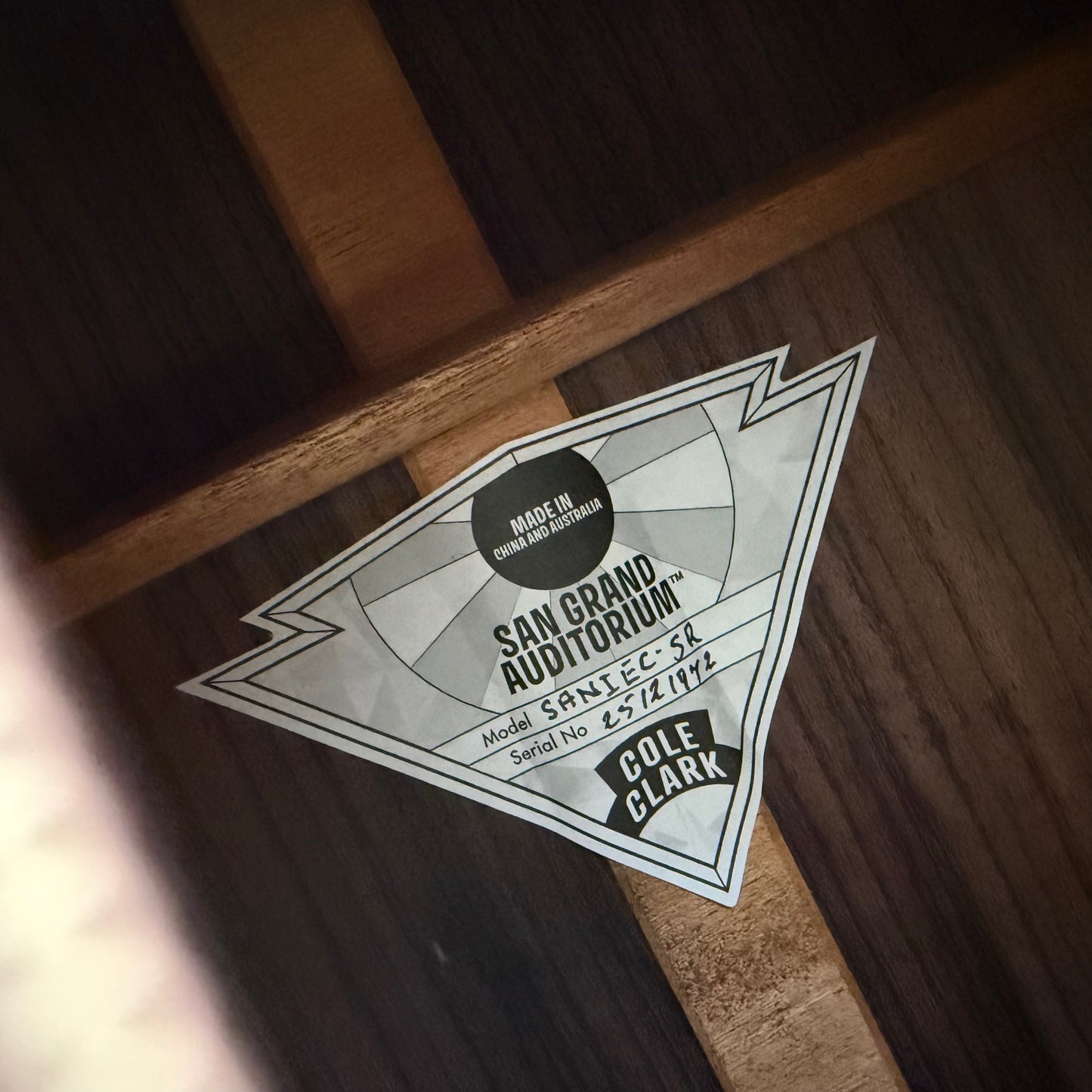 Cole Clark Studio SAN1EC-SR Grand Auditorium Acoustic-Electric Guitar, All Solid Euro Spruce Top,  Rosewood Back and Sides, SN1972 [NAMM Showcase]