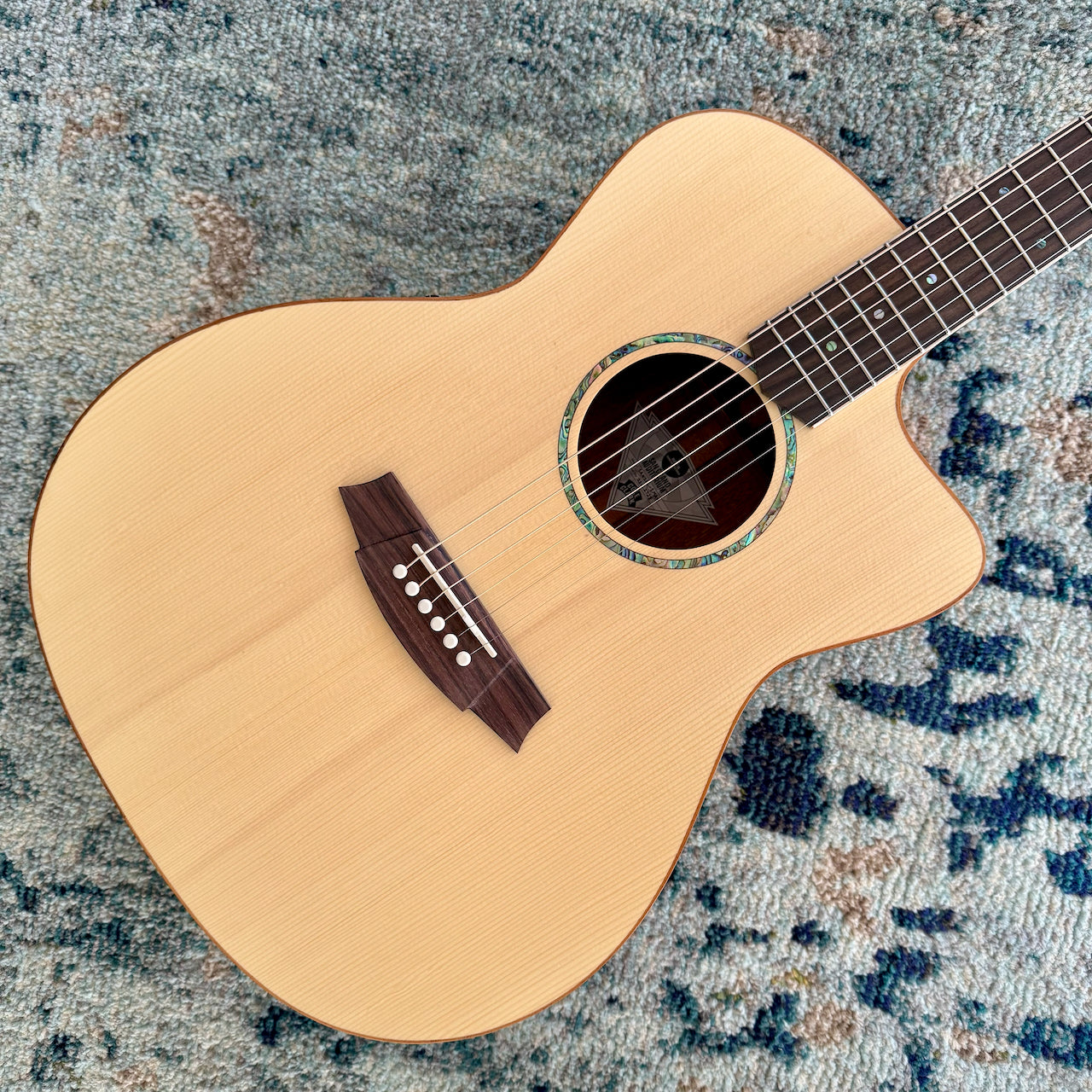 Cole Clark Studio SAN1EC-SMAH Grand Auditorium Acoustic-Electric Guitar, All Solid Euro Spruce Top, Mahogany Back and Sides SN2728 [NAMM Showcase]