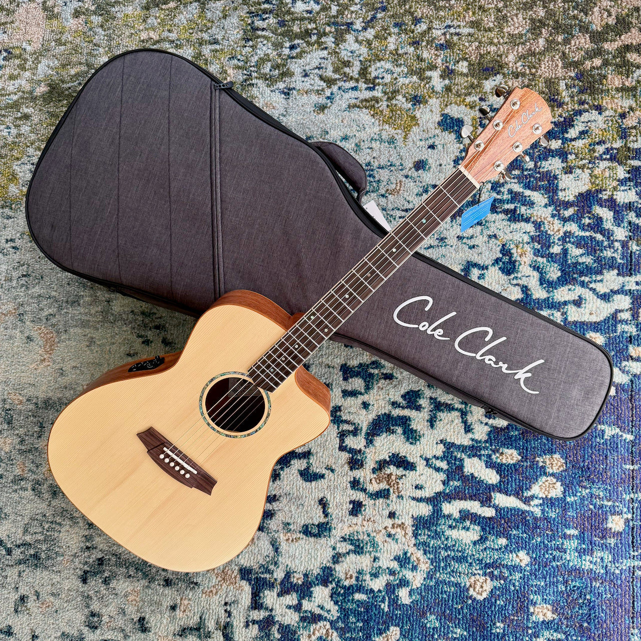 Cole Clark Studio SAN1EC-SMAH Grand Auditorium Acoustic-Electric Guitar, All Solid Euro Spruce Top, Mahogany Back and Sides SN2728 [NAMM Showcase]