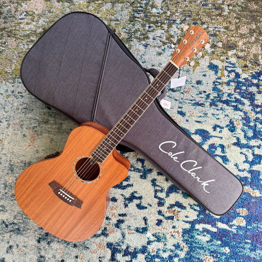 Cole Clark Studio SAN1EC-MMAH Grand Auditorium Acoustic-Electric Guitar, All Solid African Mahogany, SN2465 [NAMM Showcase]