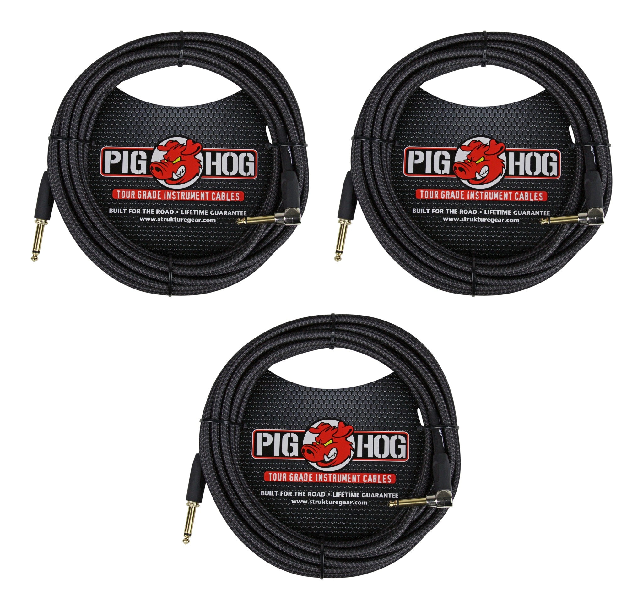 FX Loop and Input Kit - 3x Pig Hog PCH20BKR Tour Grade 20ft Straight t ...
