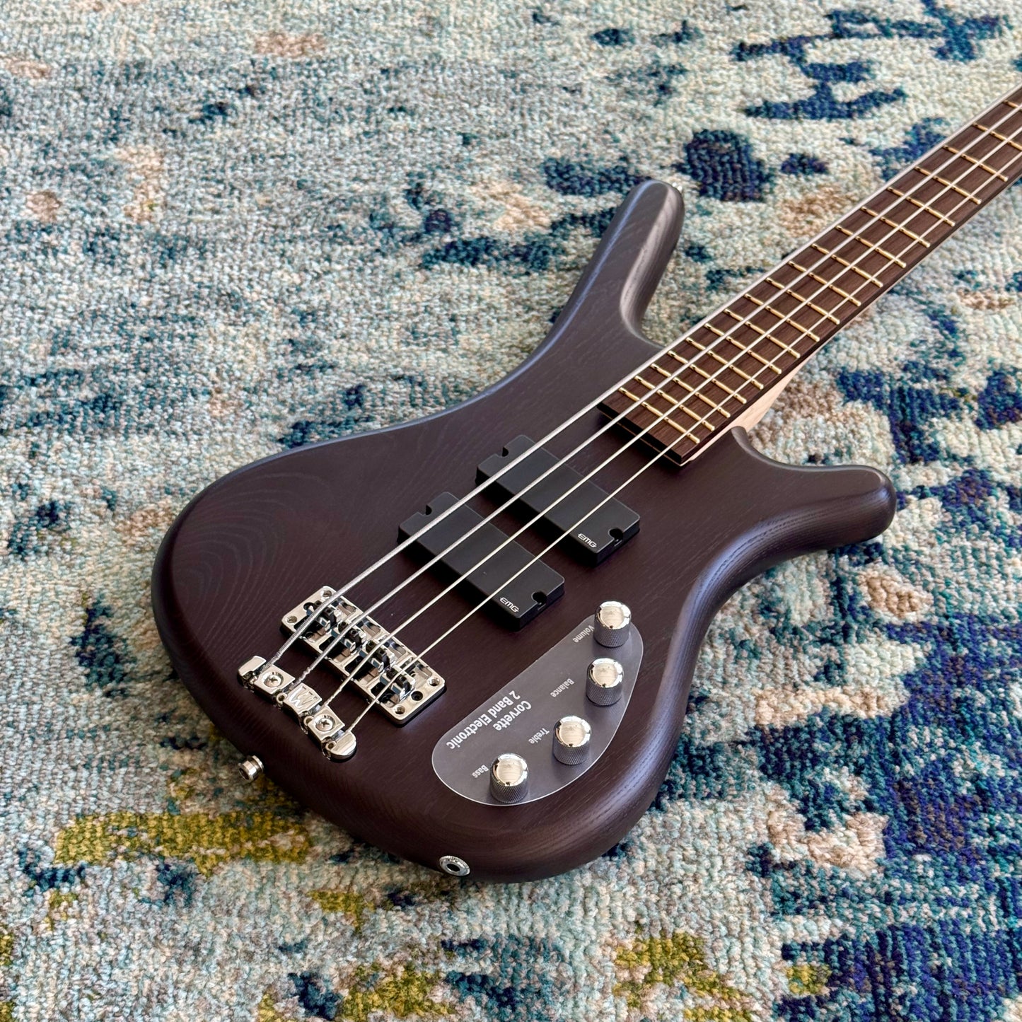 Warwick WRB1584 03EA ASH FRX, RockBass Corvette Taranis, 4-String Bass with BEAD Tuning, Nirvana Black Transparent Satin RB J 570283-25 (Get the Low Notes of a 5-String Bass with the Playability and Weight of a 4-String!)