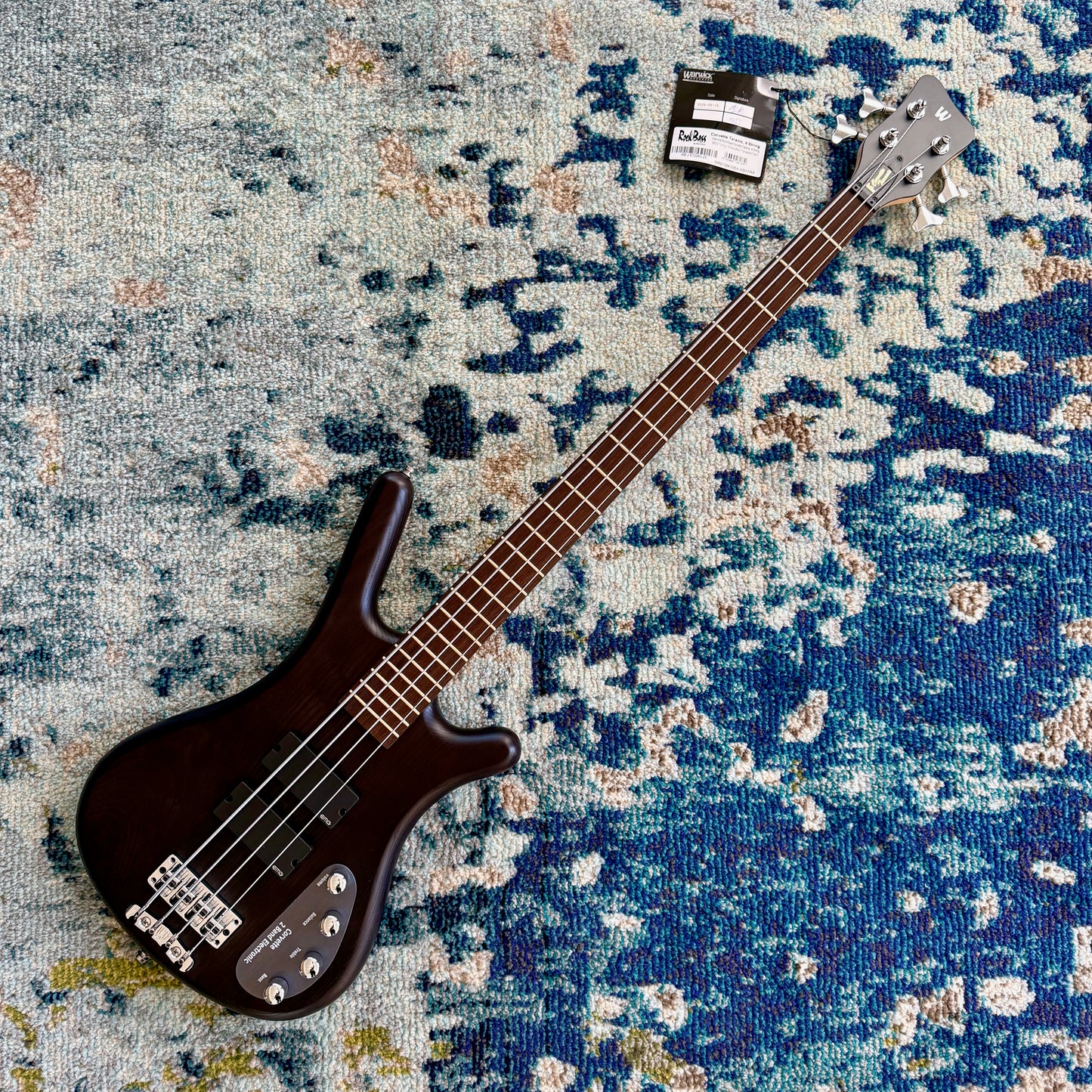 Warwick WRB1584 03EA ASH FRX, RockBass Corvette Taranis, 4-String Bass with BEAD Tuning, Nirvana Black Transparent Satin RB J 570283-25 (Get the Low Notes of a 5-String Bass with the Playability and Weight of a 4-String!)