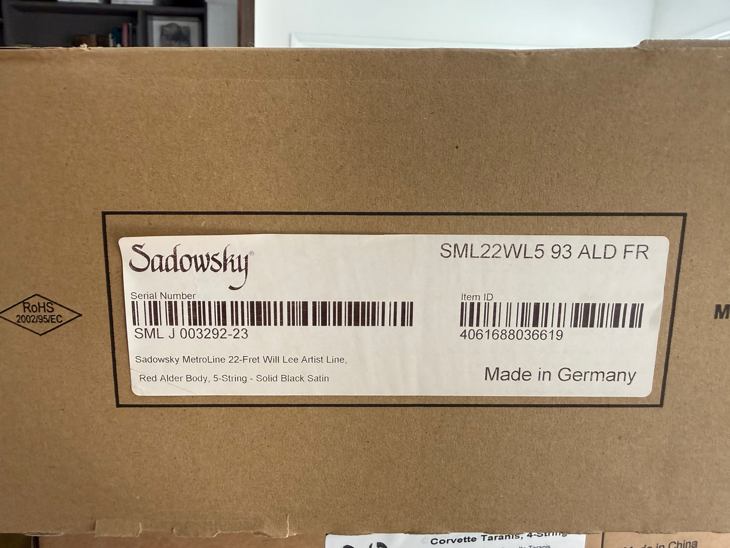 Sadowsky MetroLine Will Lee 5-String Jazz Bass SML22WL5 – 22-Fret – Solid Black Satin – Selectable Mid-Boost Preamp