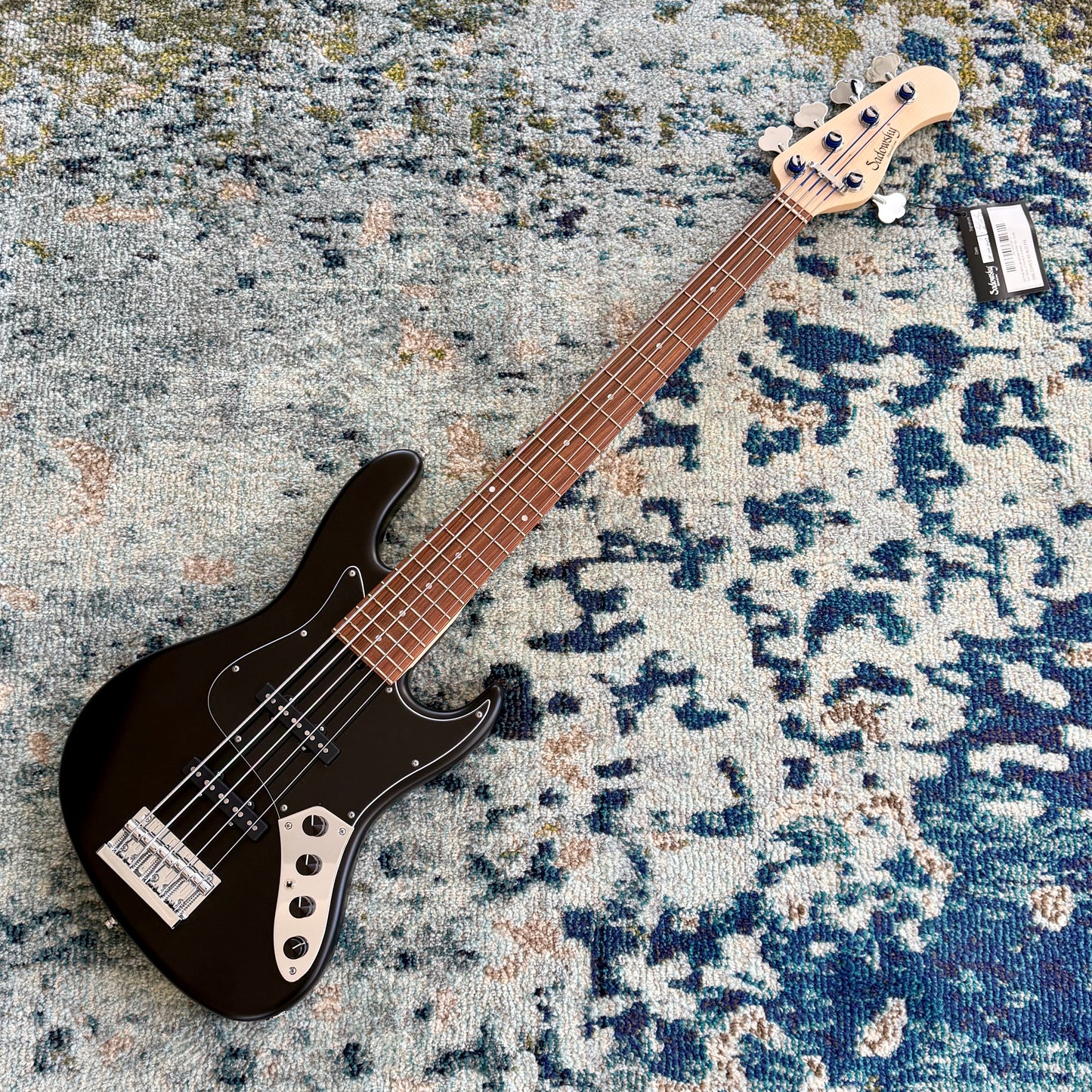 Sadowsky MetroLine Will Lee 5-String Jazz Bass SML22WL5 – 22-Fret – Solid Black Satin – Selectable Mid-Boost Preamp