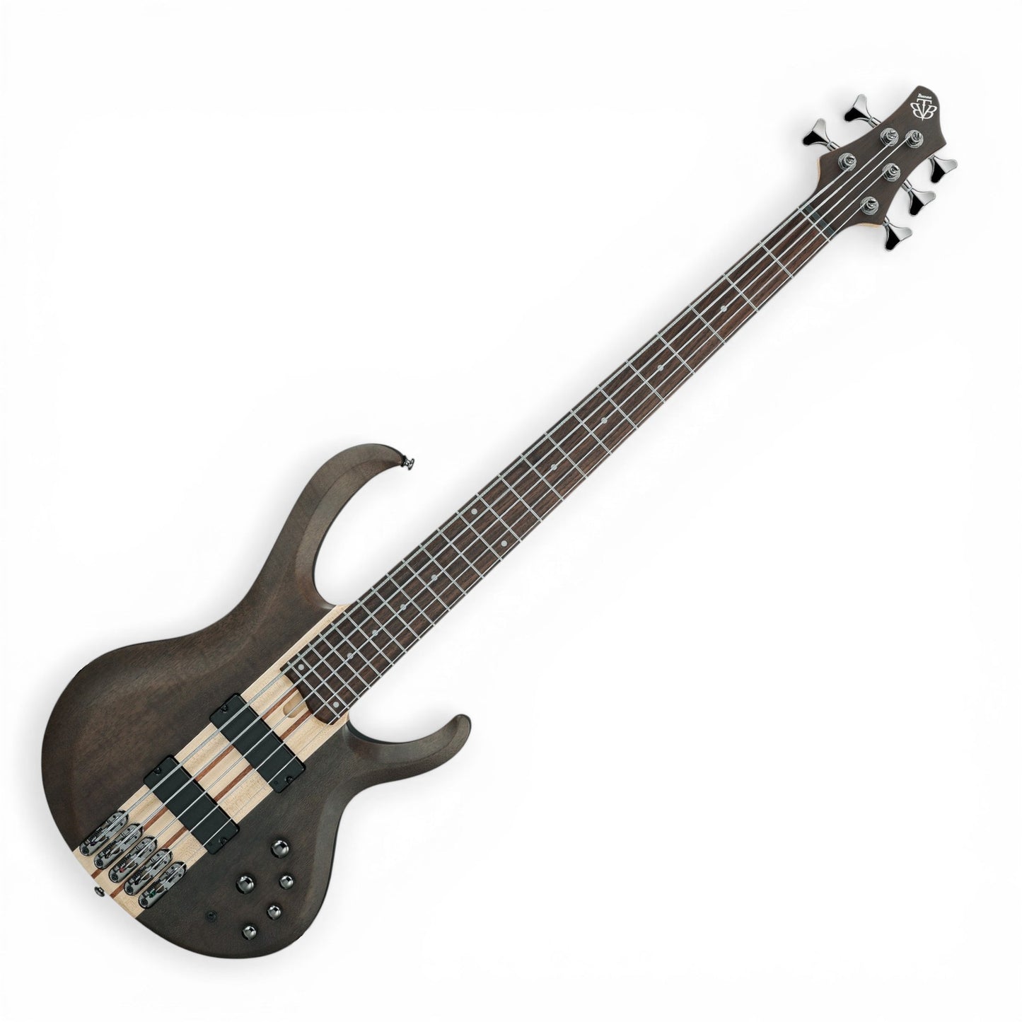 Ibanez BTB605TGF BTB Standard 5-String Electric Bass – Transparent Gray Flat – Neck-Through Active Bass