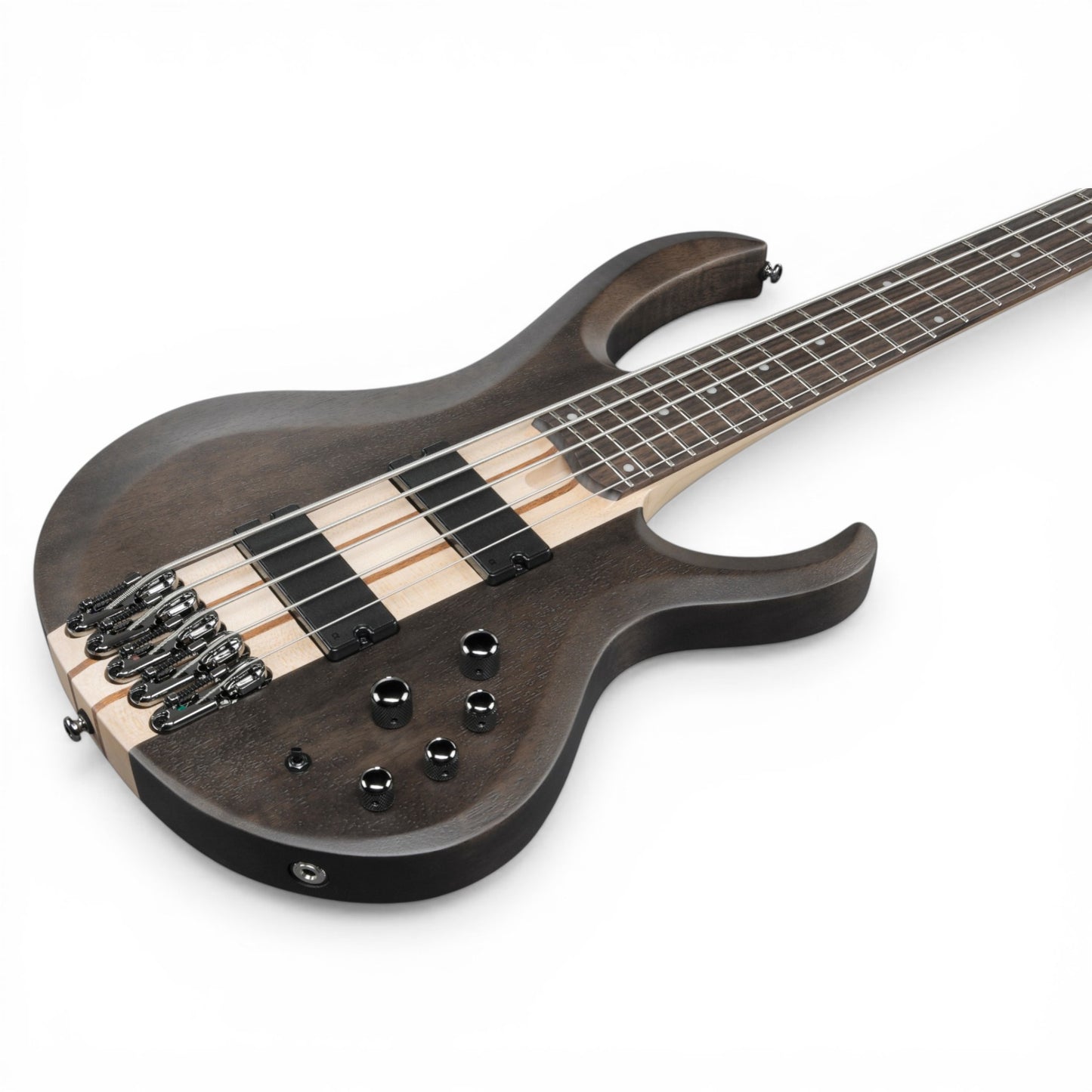Ibanez BTB605TGF BTB Standard 5-String Electric Bass – Transparent Gray Flat – Neck-Through Active Bass