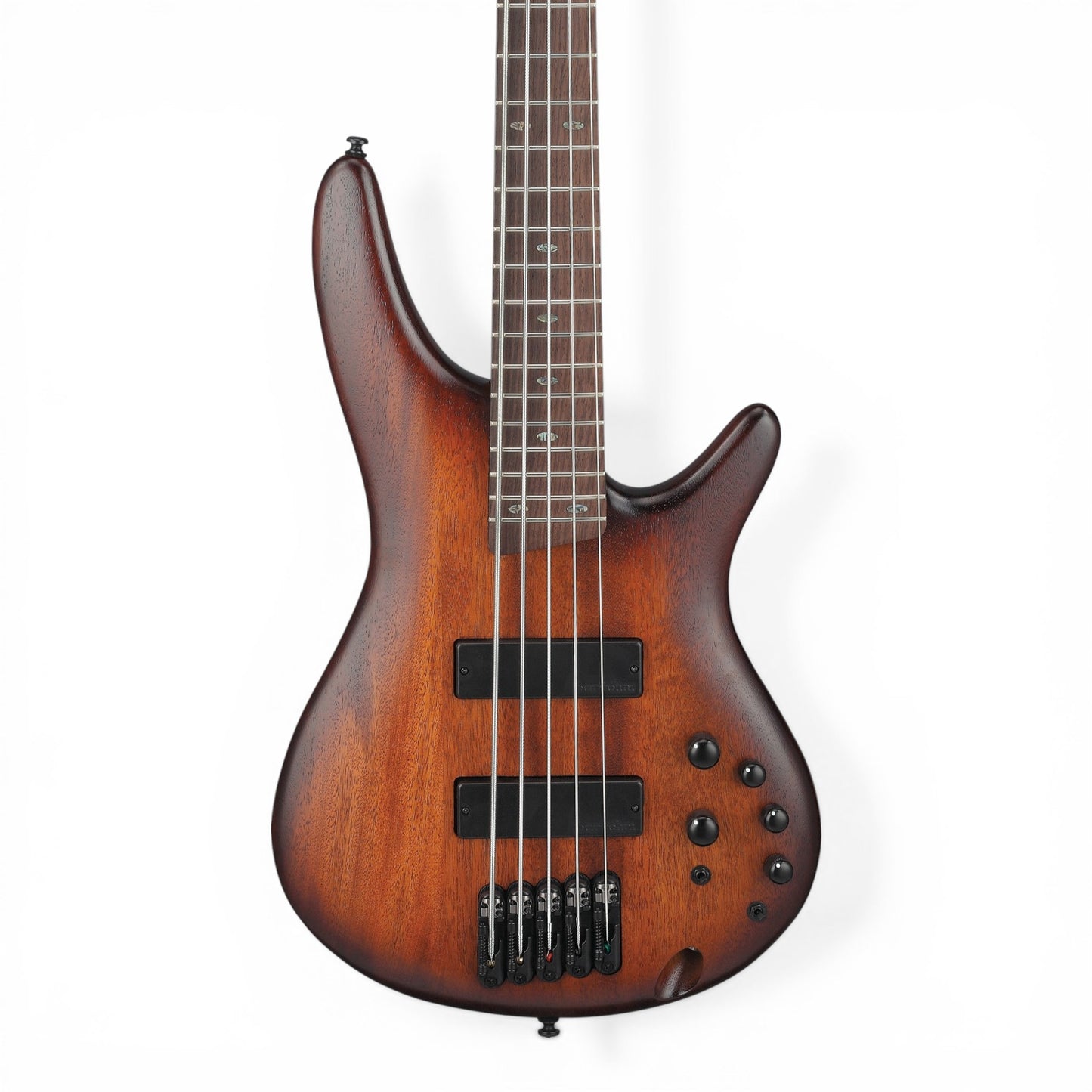 Ibanez SR505AMHL SR Standard 5-String Electric Bass Guitar - Mahogany Brown Burst Low Gloss
