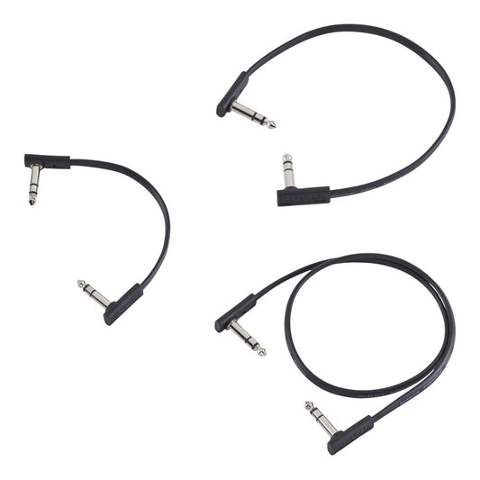 TRS Routing Kit - RockBoard Flat Patch TRS Cable Pack (15cm, 30cm, 60cm)