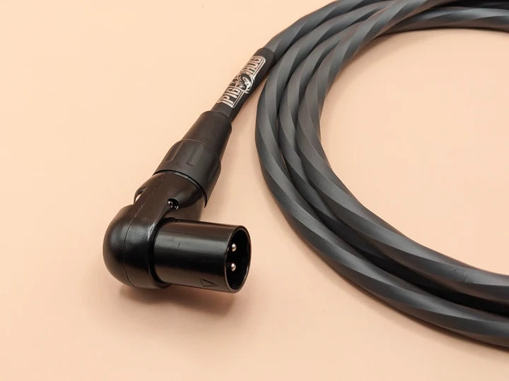 Pig Hog PHMH3GRR Hex Series Microphone Cable 3FT, Grey, ST-RA 2-PACK