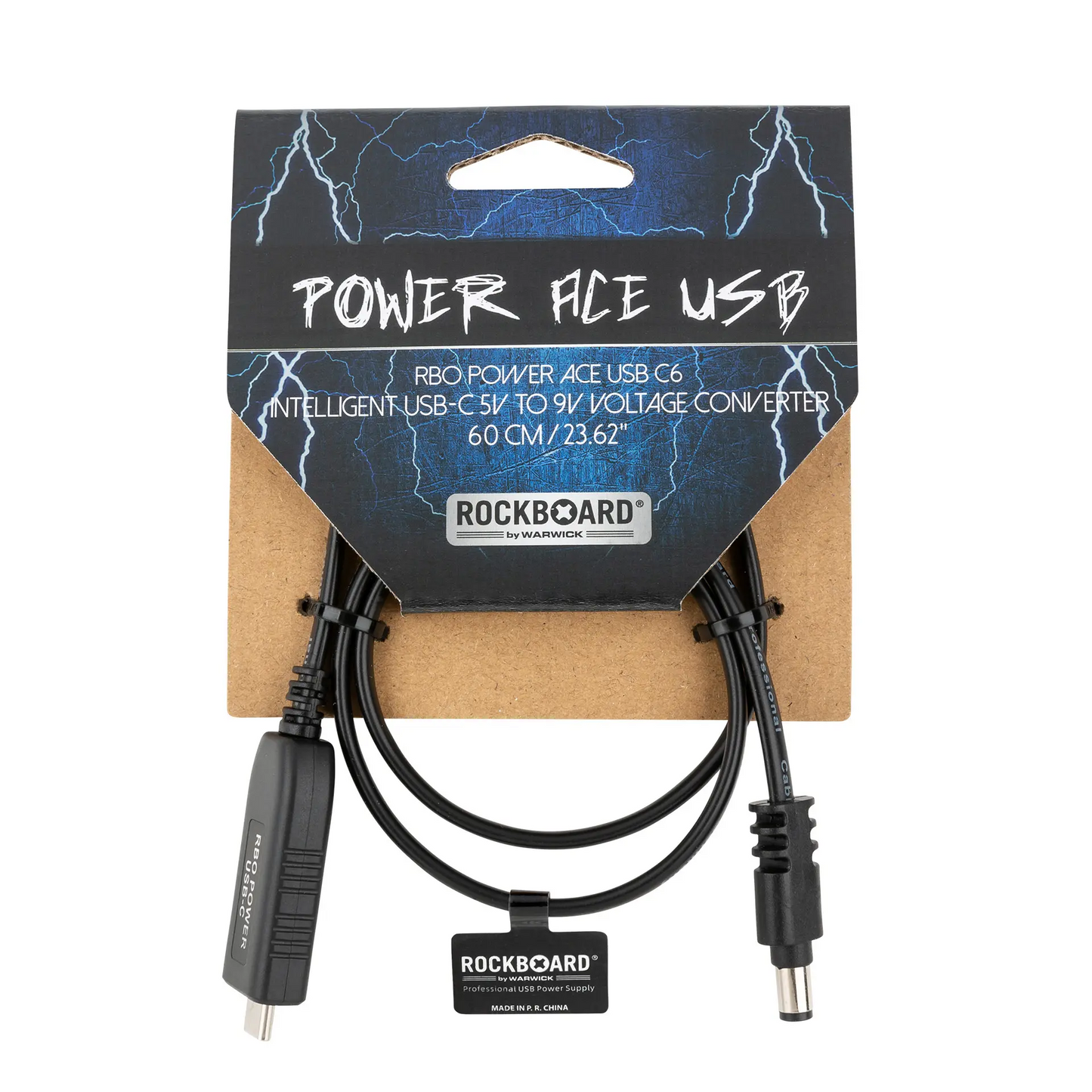 Rockboard USB-C 5V to 9V Intelligent Pedal Voltage Converter, 60 cm