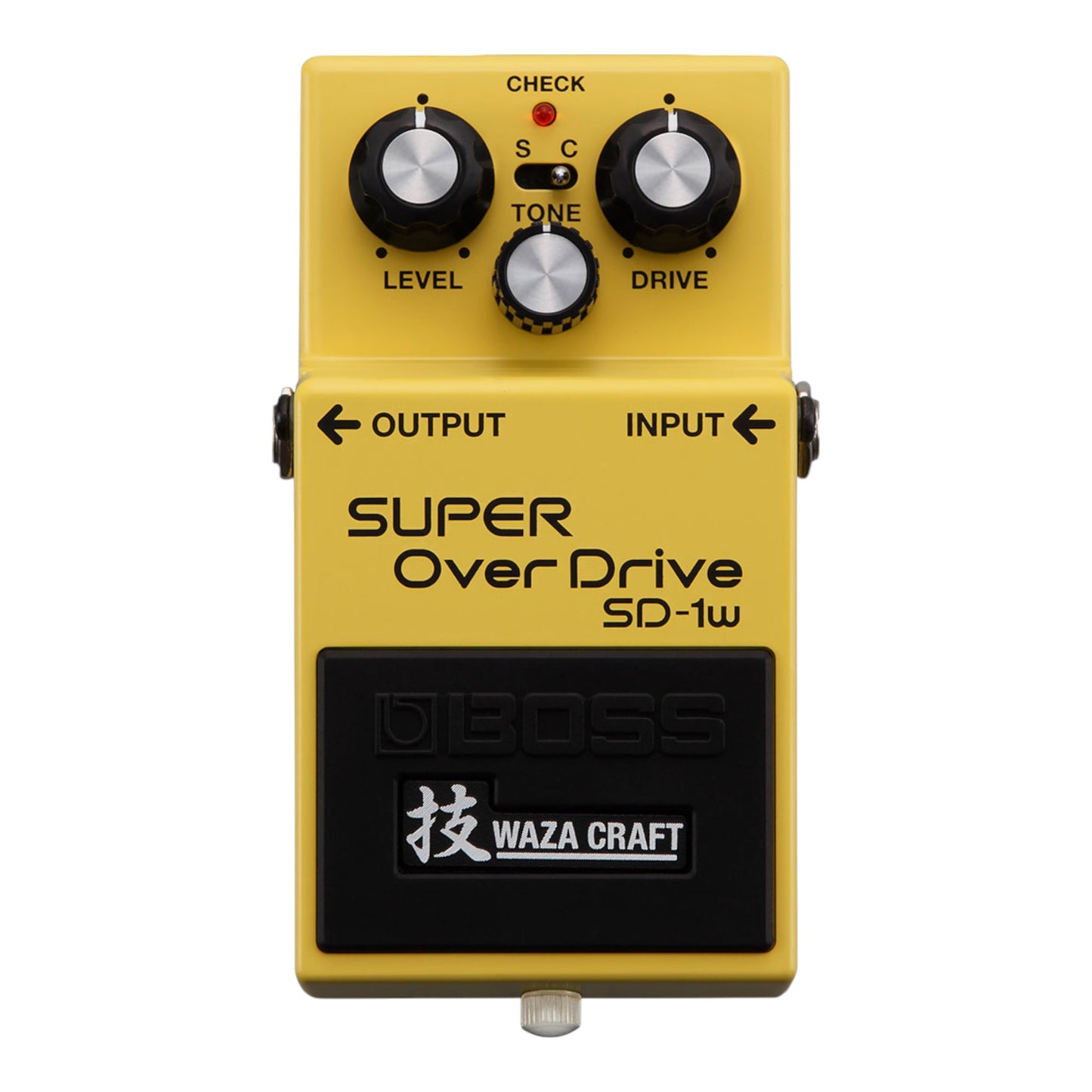 Boss SD-1W Waza Craft Super Overdrive + BIC-10A-YL 10ft Instrument Cable, Yellow