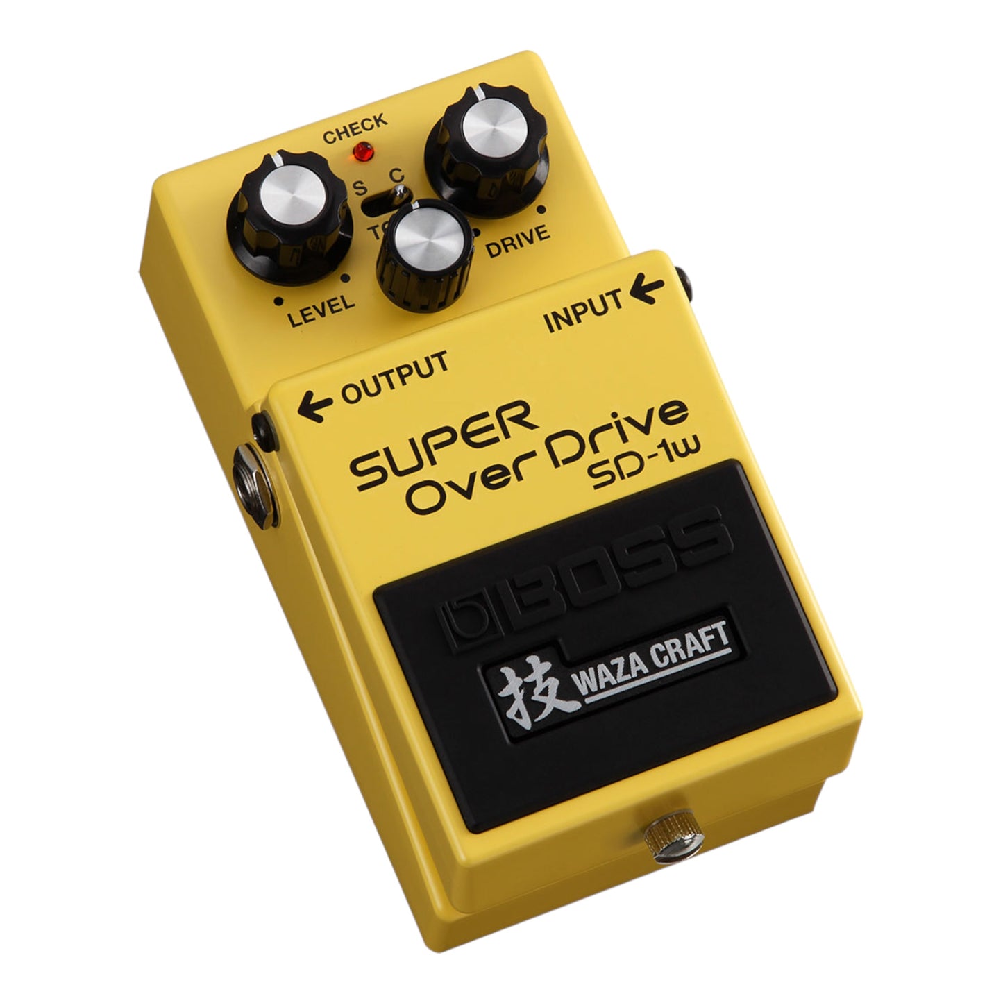 Boss SD-1W Waza Craft Super Overdrive + BIC-10A-YL 10ft Instrument Cable, Yellow