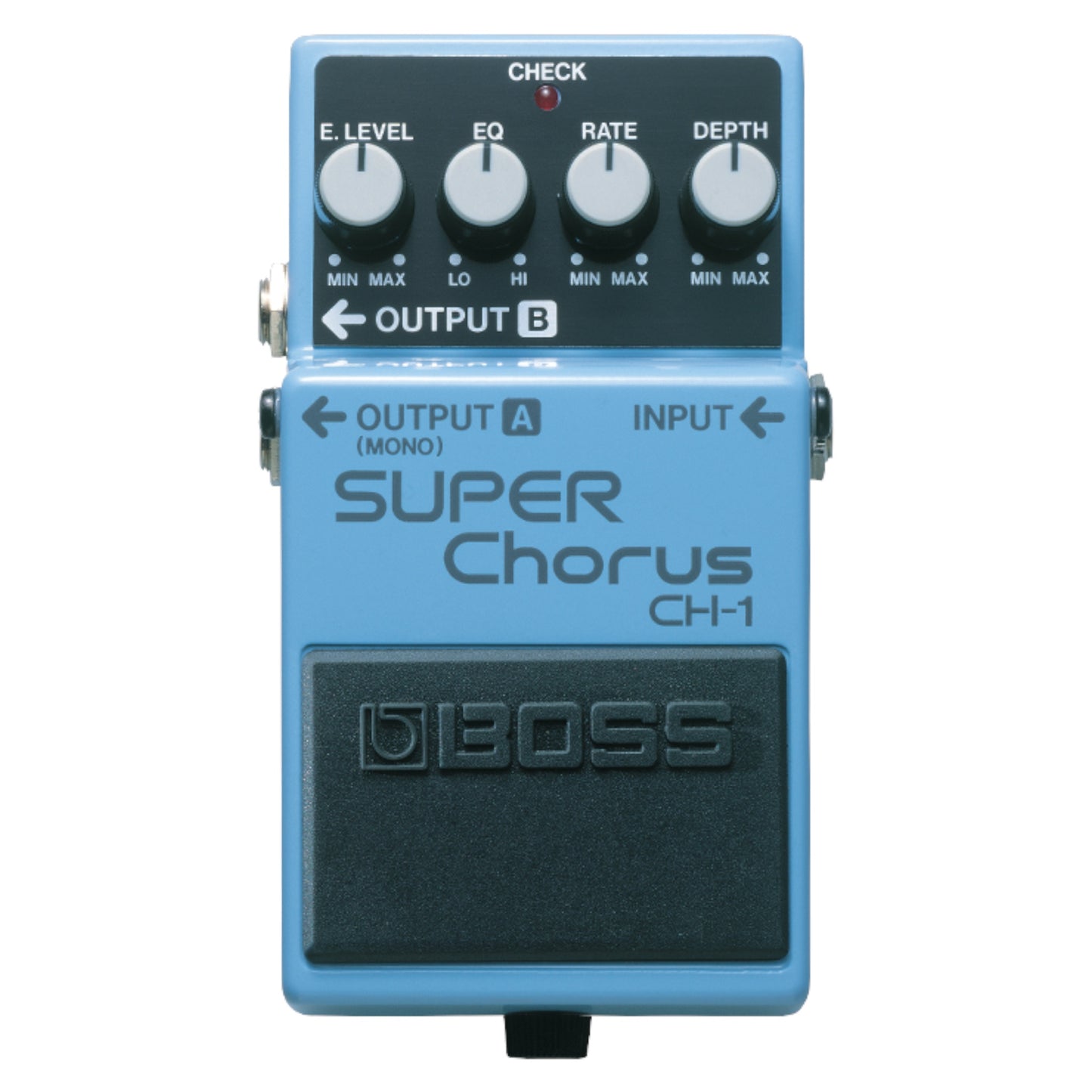 BOSS CH-1 Stereo Super Chorus + BIC-10A-BU 10ft Instrument Cable, Blue