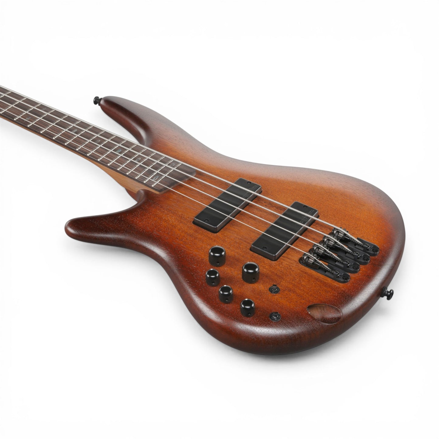 Ibanez SR500ALMHL Left-Handed (Lefty) 4-String Electric Bass – Mahogany Brown Burst Low Gloss