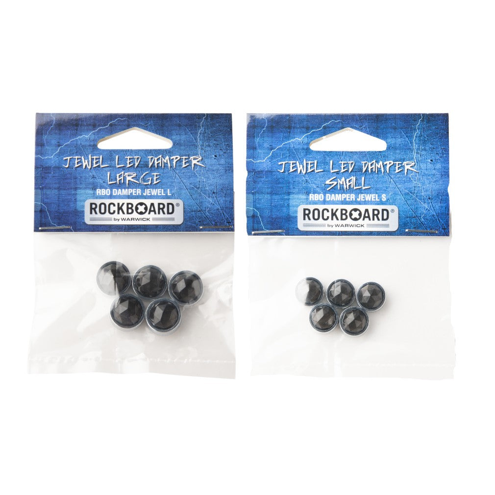 RockBoard LED Damper Kit - Large + Small Jewel Pedal Light Covers 10-Pack (10.5mm, 8mm)