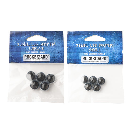 RockBoard LED Damper Kit - Large + Small Jewel Pedal Light Covers 10-Pack (10.5mm, 8mm)