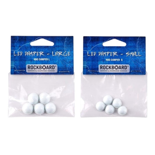 RockBoard LED Damper Kit - Large + Small Dome Pedal Light Covers 10-Pack (10mm, 8mm)