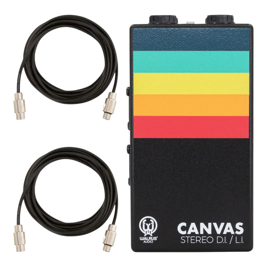 Stereo to FOH Kit - Walrus Canvas Dual Line Isolator / Stereo DI + 2x Rockboard Flat XLR Cables 20ft