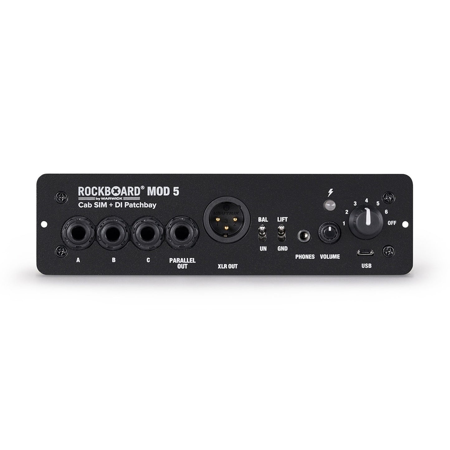 Rockboard Cab Sim to FOH Kit - MOD5 Cab Sim DI Patchbay + Flat XLR Cable 20ft