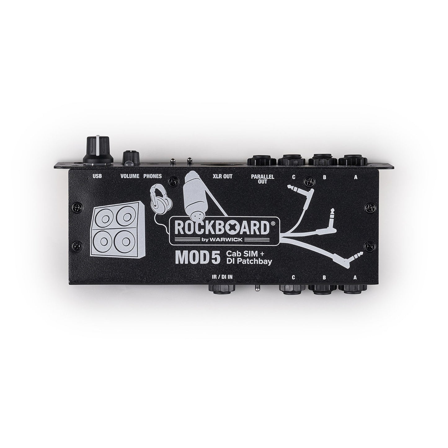 Rockboard Cab Sim to FOH Kit - MOD5 Cab Sim DI Patchbay + Flat XLR Cable 20ft