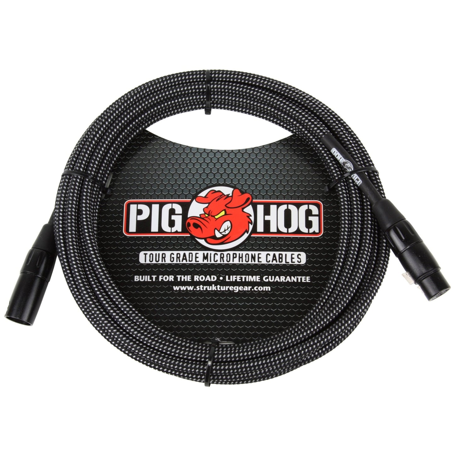 Stereo to FOH Kit - Strymon PCH Active Direct Interface + 2x Pig Hog Black/White Woven XLR Cable 20FT