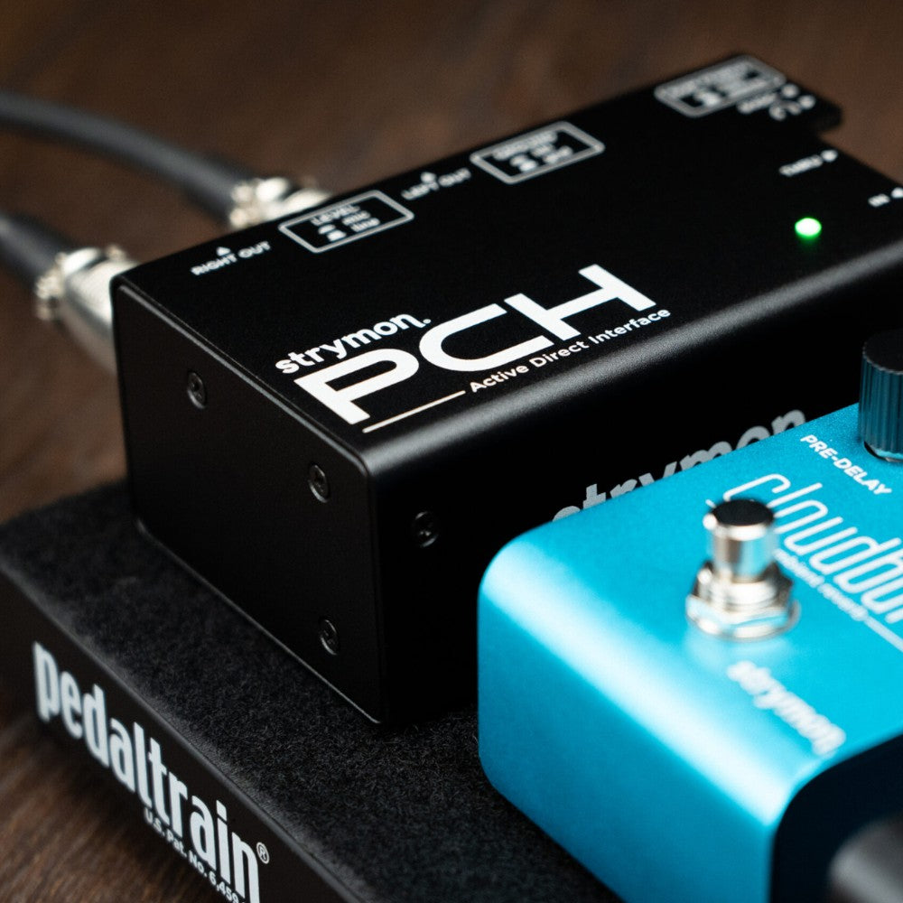 Stereo to FOH Kit Extended Range - Strymon PCH Active Direct Interface + 2x Pig Hog Black/White Woven XLR Cable 30FT