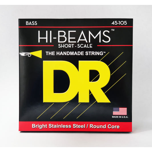 DR Strings SMR-45 Hi-Beams Stainless Steel Round Core Short Scale Bass Strings 4-String 45/105