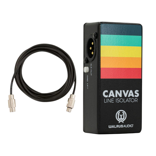 Pedalboard to FOH Kit - Walrus Audio Canvas Nano Line Isolator + Rockboard Flat XLR Cable 20FT