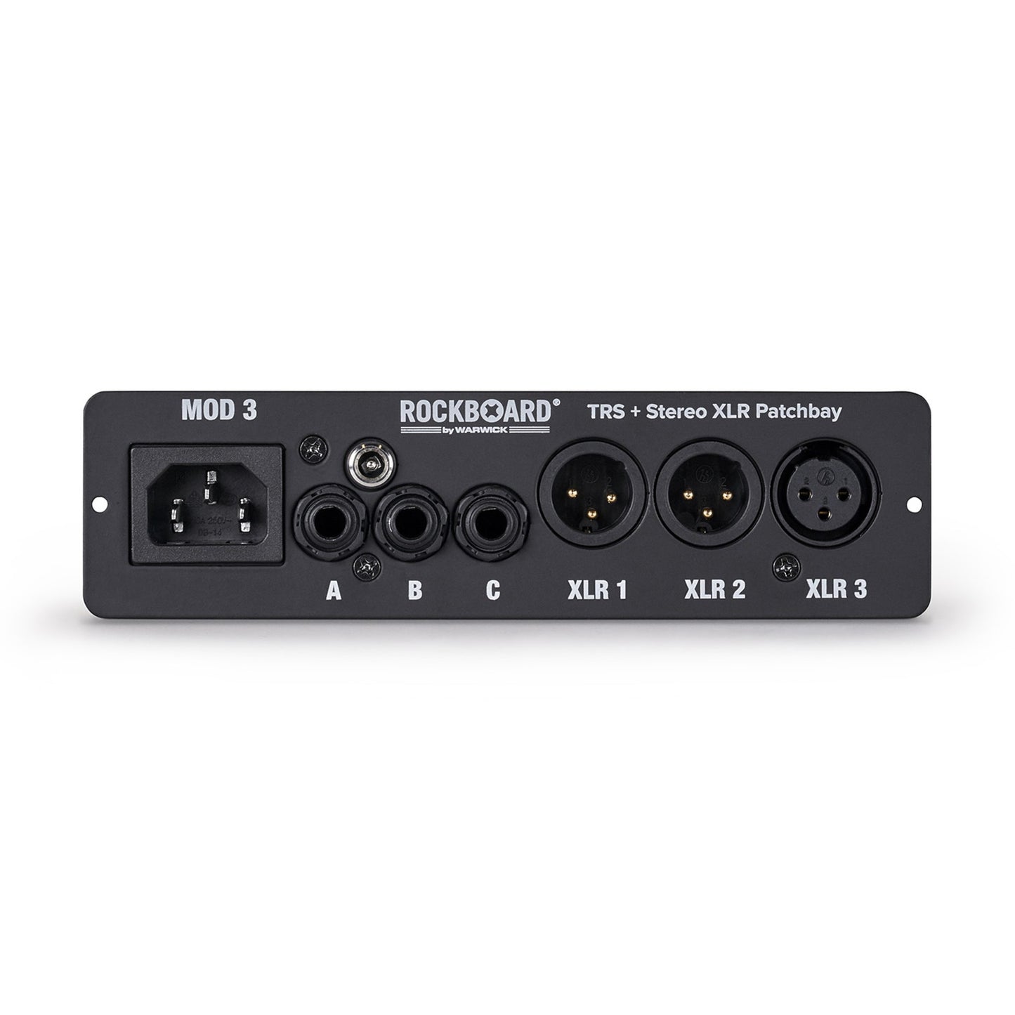 Rockboard MOD3 V2 3xTRS 3xXLR Pedalboard Patchbay + IEC Power Patch Cable