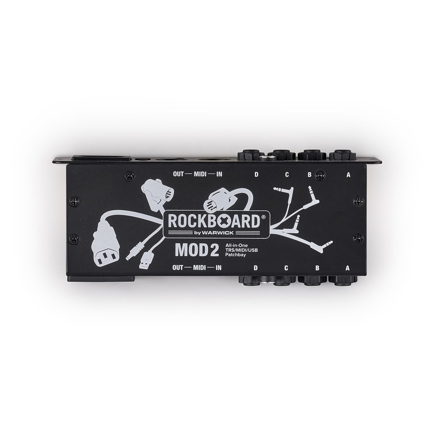 Rockboard MOD2 V2 4xTRS 2xMIDI 1xUSB Pedalboard Patchbay + IEC Power Patch Cable