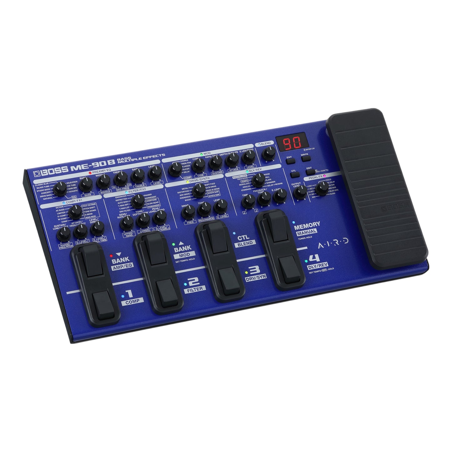 BOSS ME-90B Bass Multi-Effects Processor + CB-BM-M Case Bundle