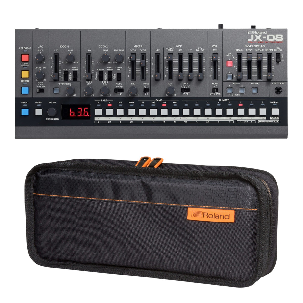 Roland JX-08 Boutique Series JX-8P Sound Module Synthesizer + CB-BRB1 Carry Bag Bundle