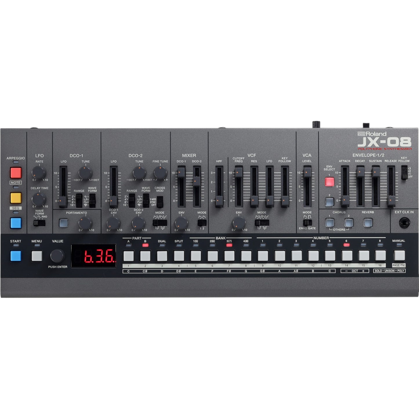 Roland JX-08 Boutique Series JX-8P Sound Module Synthesizer + DK-01 Dock + CB-BRB1 Carry Bag Bundle