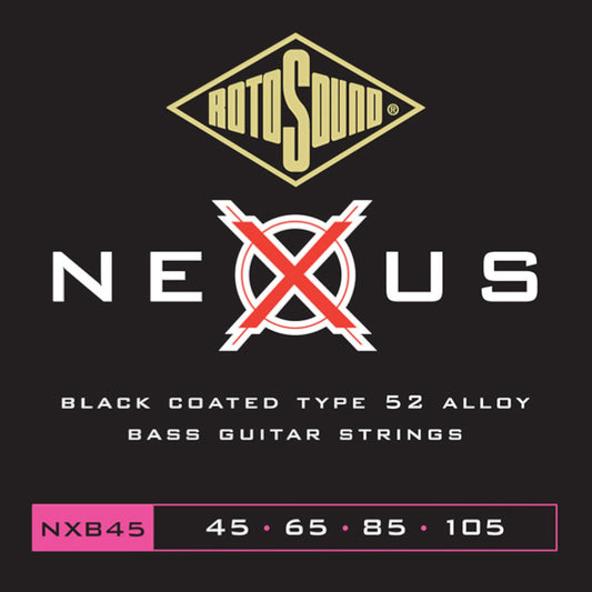 Rotosound NXB45 Nexus Black Coated Bass Strings 4-String 45/105