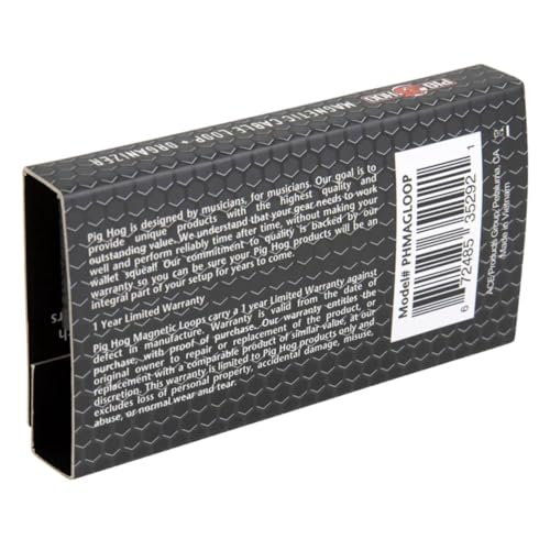 Pig Hog PHMAGLOOP Magnetic Cable Organizer 4-Pack