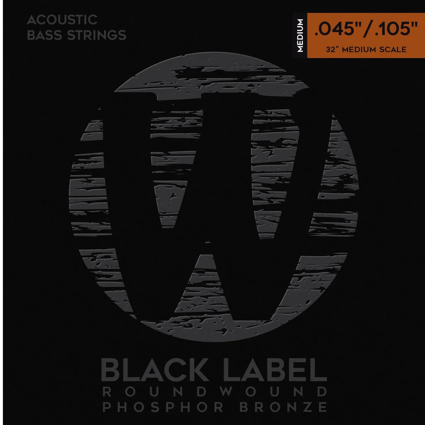 Warwick Black Label Phosphor Bronze Acoustic Bass Strings 4-String Medium Scale 36200 MS 4 045/105S