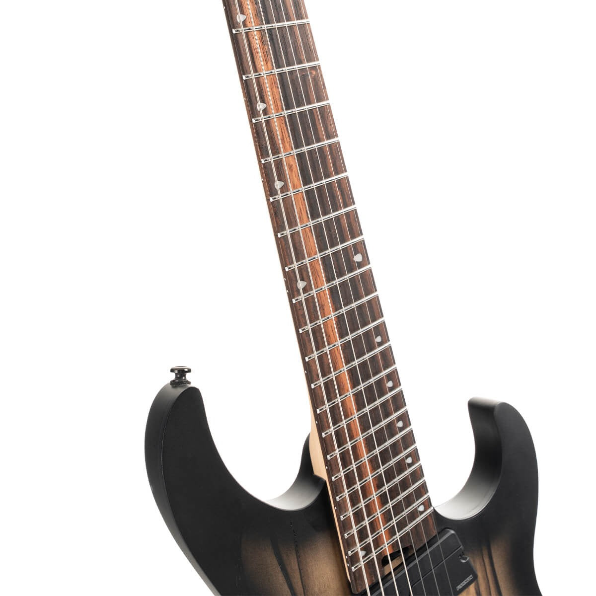 Cort KX507MS-NBB KX Series Pale Moon 7-String Multi-Scale Electric Guitar, Natural Black Burst