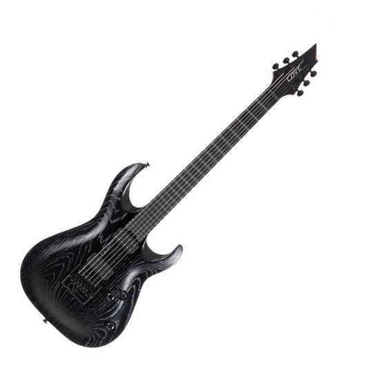 Cort KX700OPBK KX Series Evertune Double Cutaway Electric Guitar. Open Pore Black w/Gig Bag