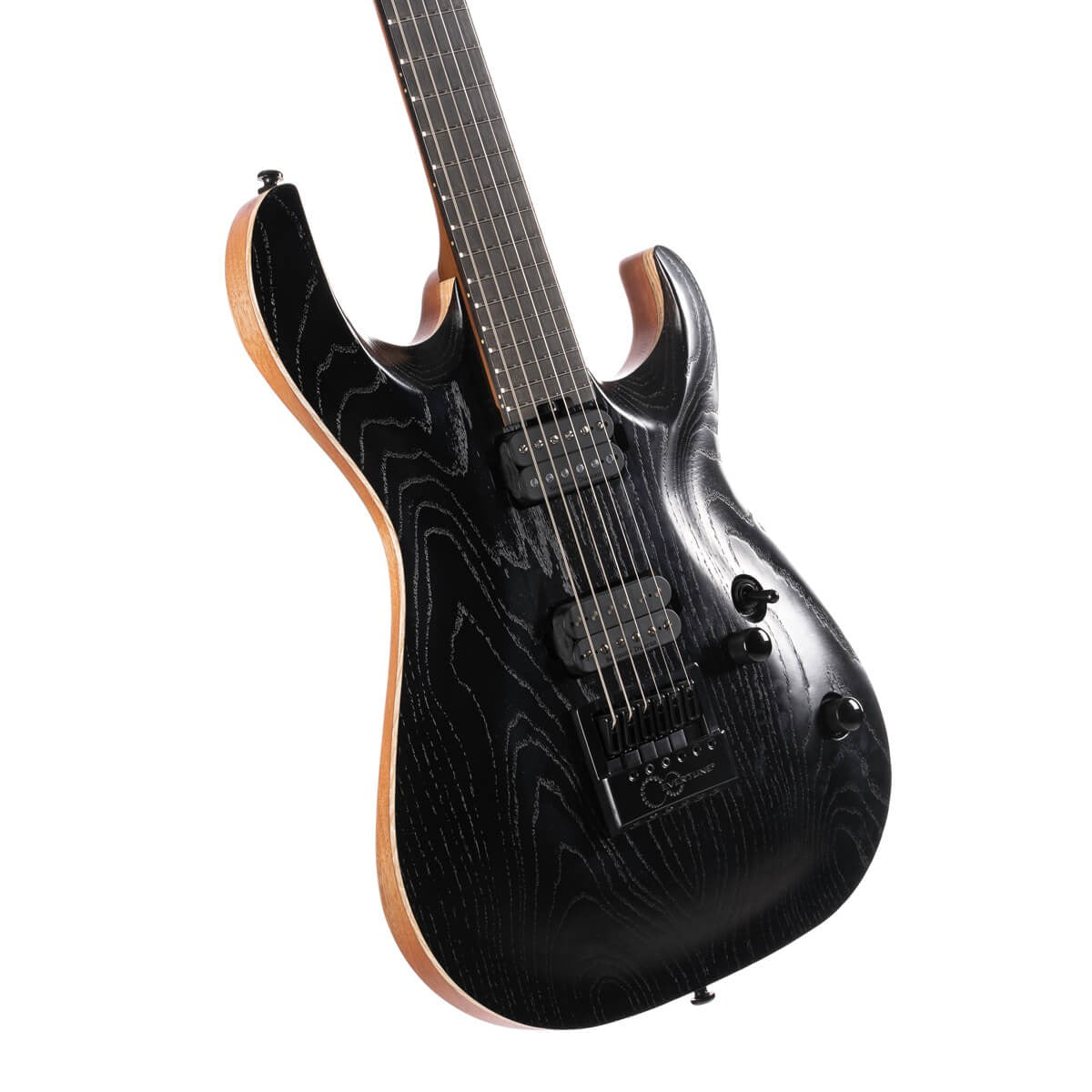 Cort KX700OPBK KX Series Evertune Double Cutaway Electric Guitar. Open Pore Black w/Gig Bag