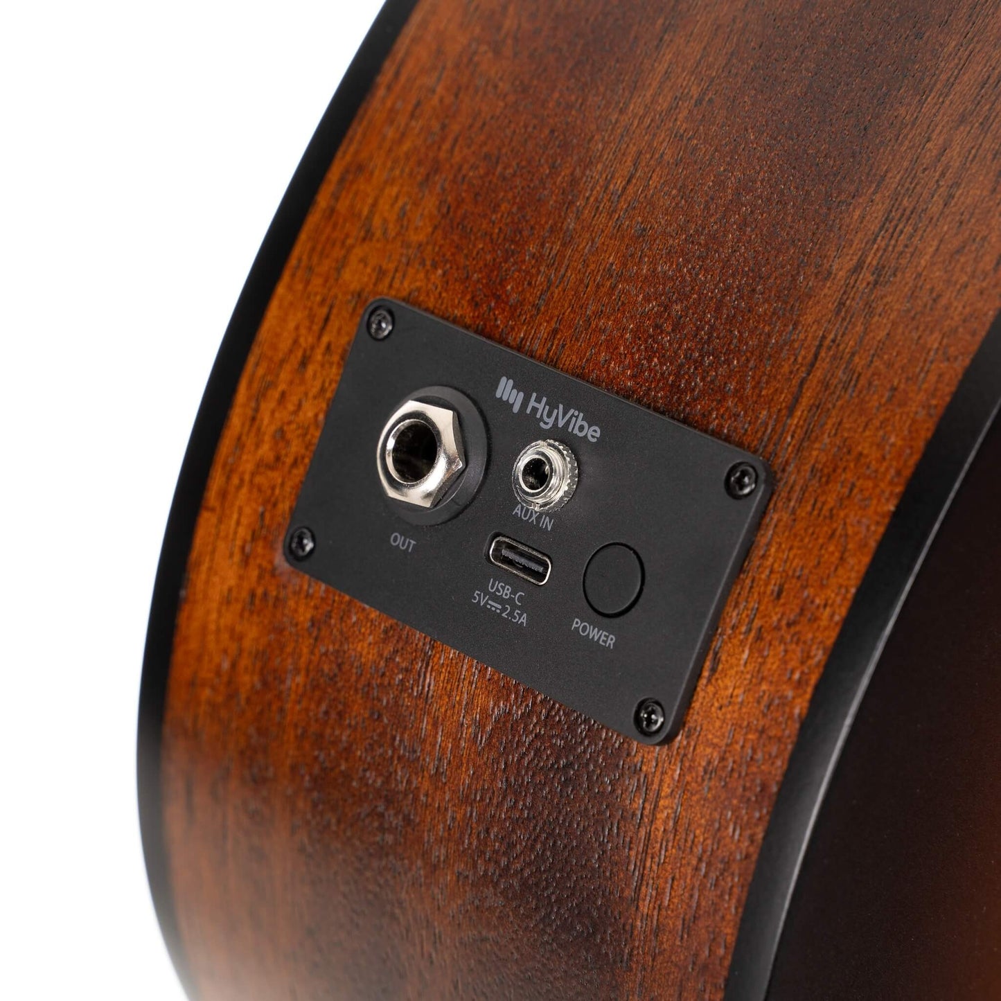 Cort EARTHGO-OPBB Earth Series Go Hyvibe Acoustic Electric Guitar with Built-in Effects System, Brown Burst w/Gig Bag