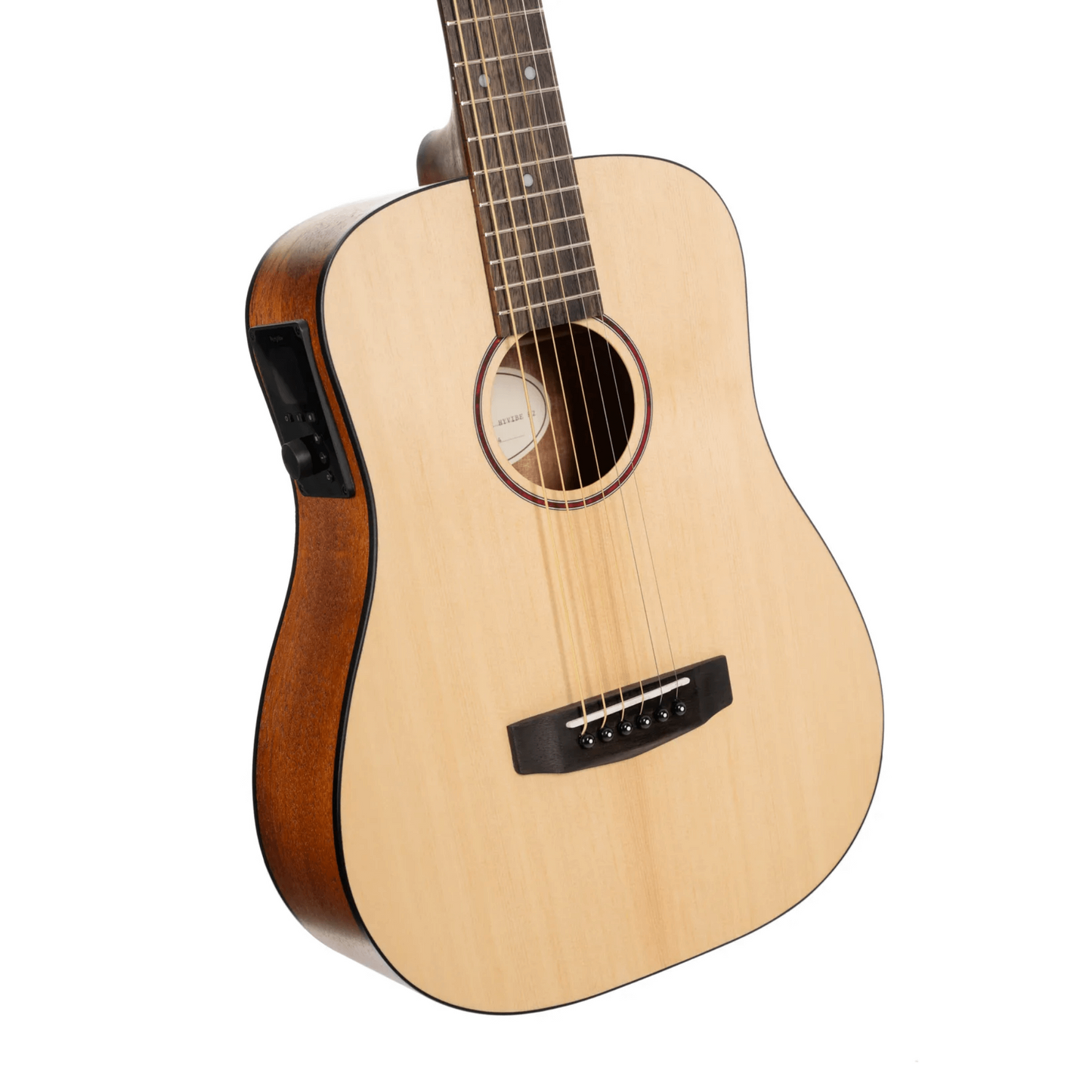 Cort EARTHGO-OP Earth Series Go Hyvibe Acoustic Electric Guitar with Built-in Effects System, Natural w/Gig Bag