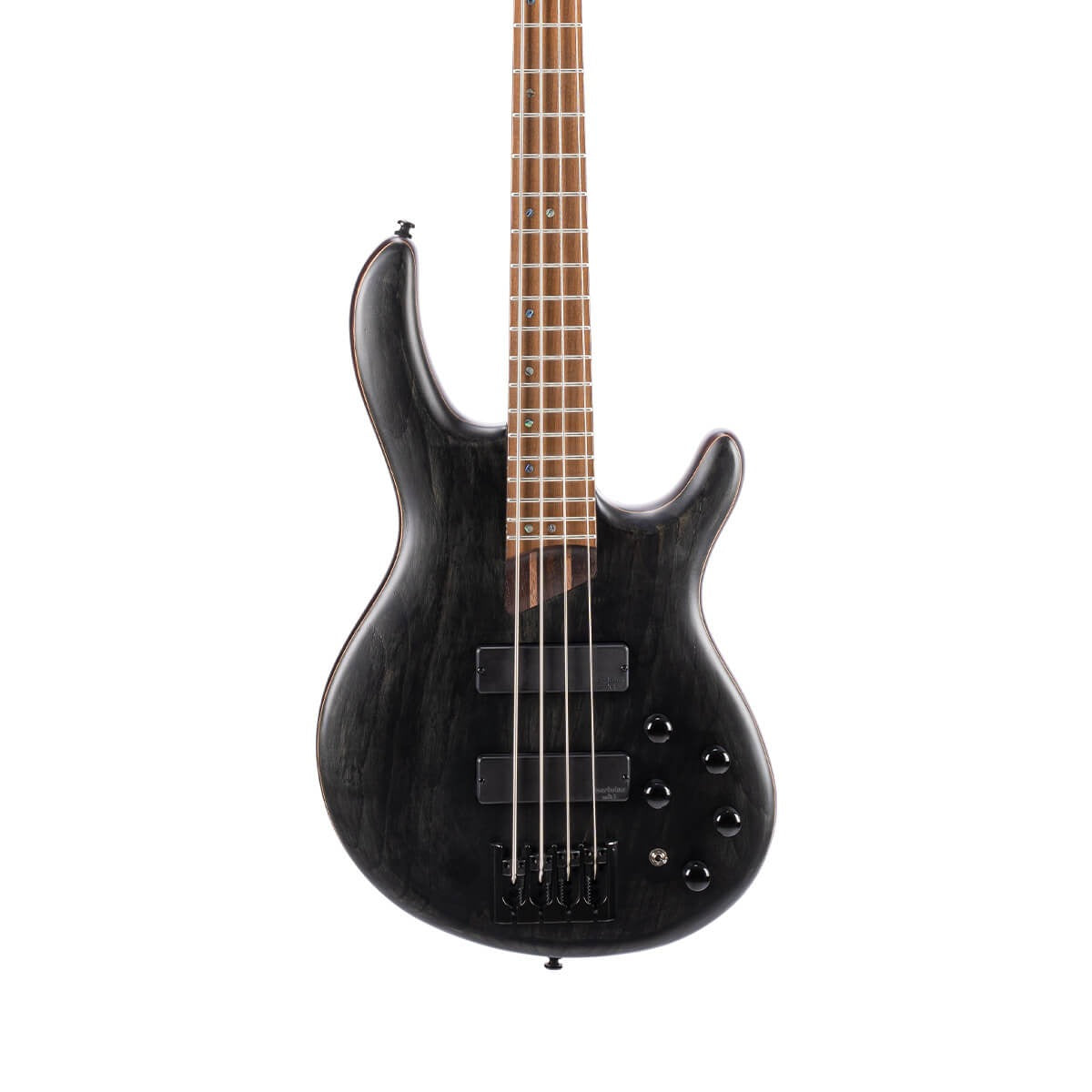 Cort B4ELEMENTOPTB Artisan Series B4 Element 4-String Bass Guitar with Bartolini MK-1 Pickups and Preamp, Transparent Black