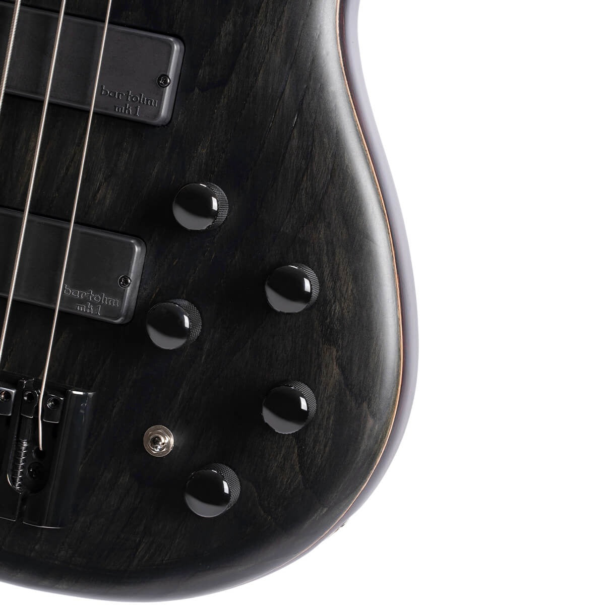 Cort B4ELEMENTOPTB Artisan Series B4 Element 4-String Bass Guitar with Bartolini MK-1 Pickups and Preamp, Transparent Black