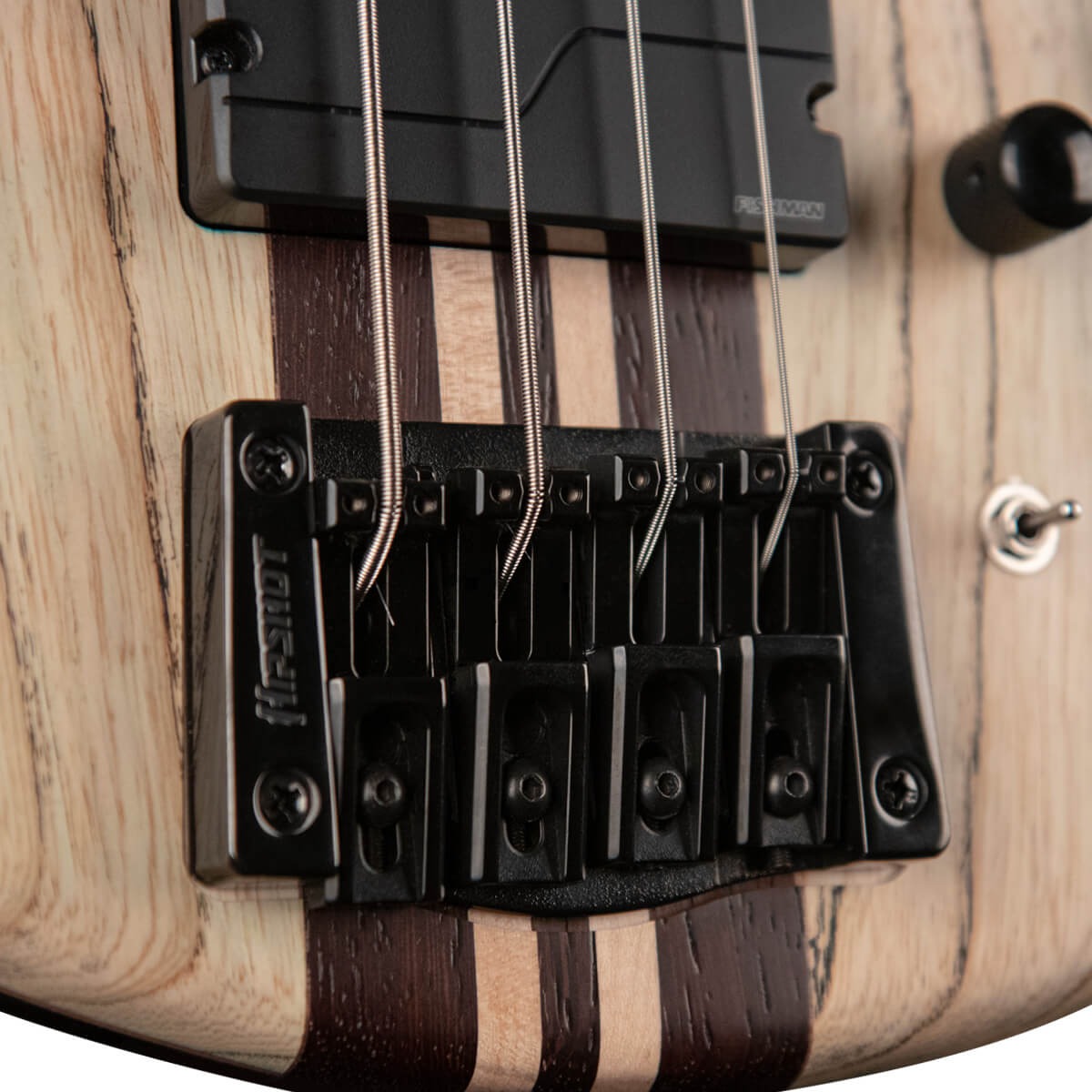 Cort A4ULTRAENB Artisan Series A4 Ultra Ash Bass Guitar Fishman Fluence Pickups, Etched Natural Black