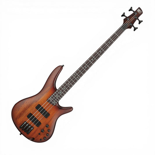 Ibanez SR500A 4-String Electric Bass – Mahogany Brown Burst Low Gloss – Bartolini BH2 Pickups – Active/Passive EQ