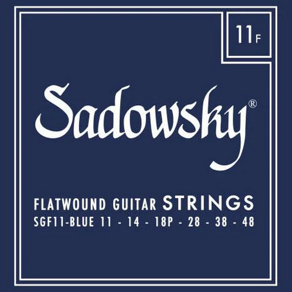 Sadowsky Blue Label Stainless Steel Guitar Strings Flatwound SAC STR SGF 11