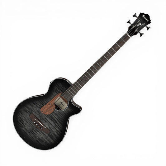 Ibanez AEGB25ETKH AE Series 4-String Acoustic-Electric Bass Guitar Transparent Black Sunburst High Gloss