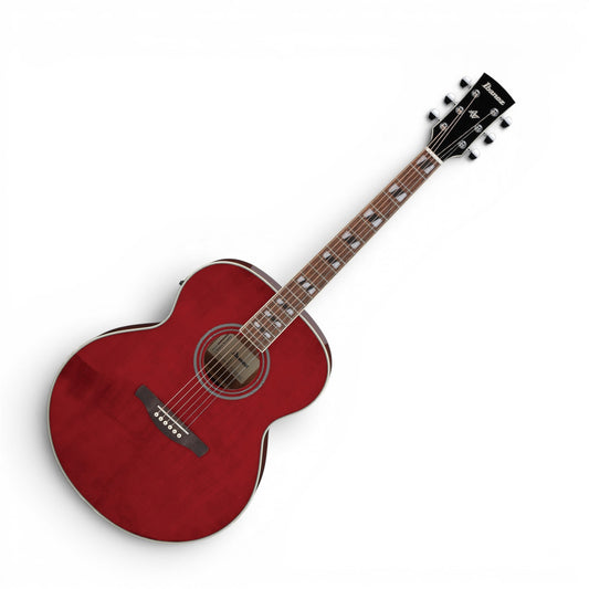 Ibanez AJ70M1EWR Artwood Series Acoustic-Electric Guitar Wine Red Gloss Solid Sitka Spruce Top